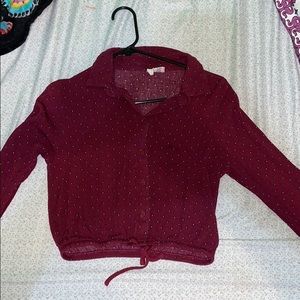 long sleeve collared top from tillys